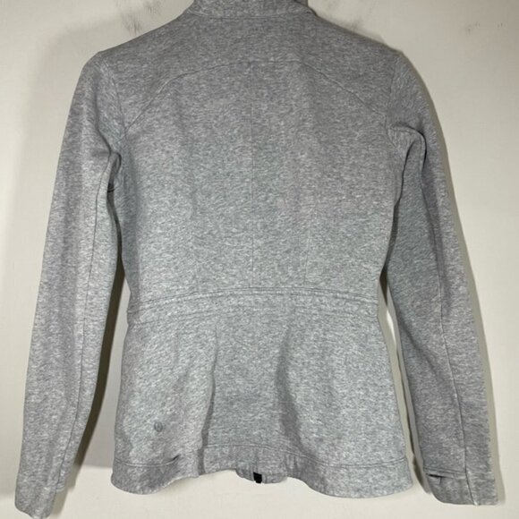 Lululemon &go Take-Off Fleece Jacket Heathered Medium Grey size 4 - Picture 8 of 10